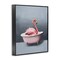 Stupell Industries Flamingo in Bathtub Framed Giclee Wall Art Design by Svetlana Aleynikova